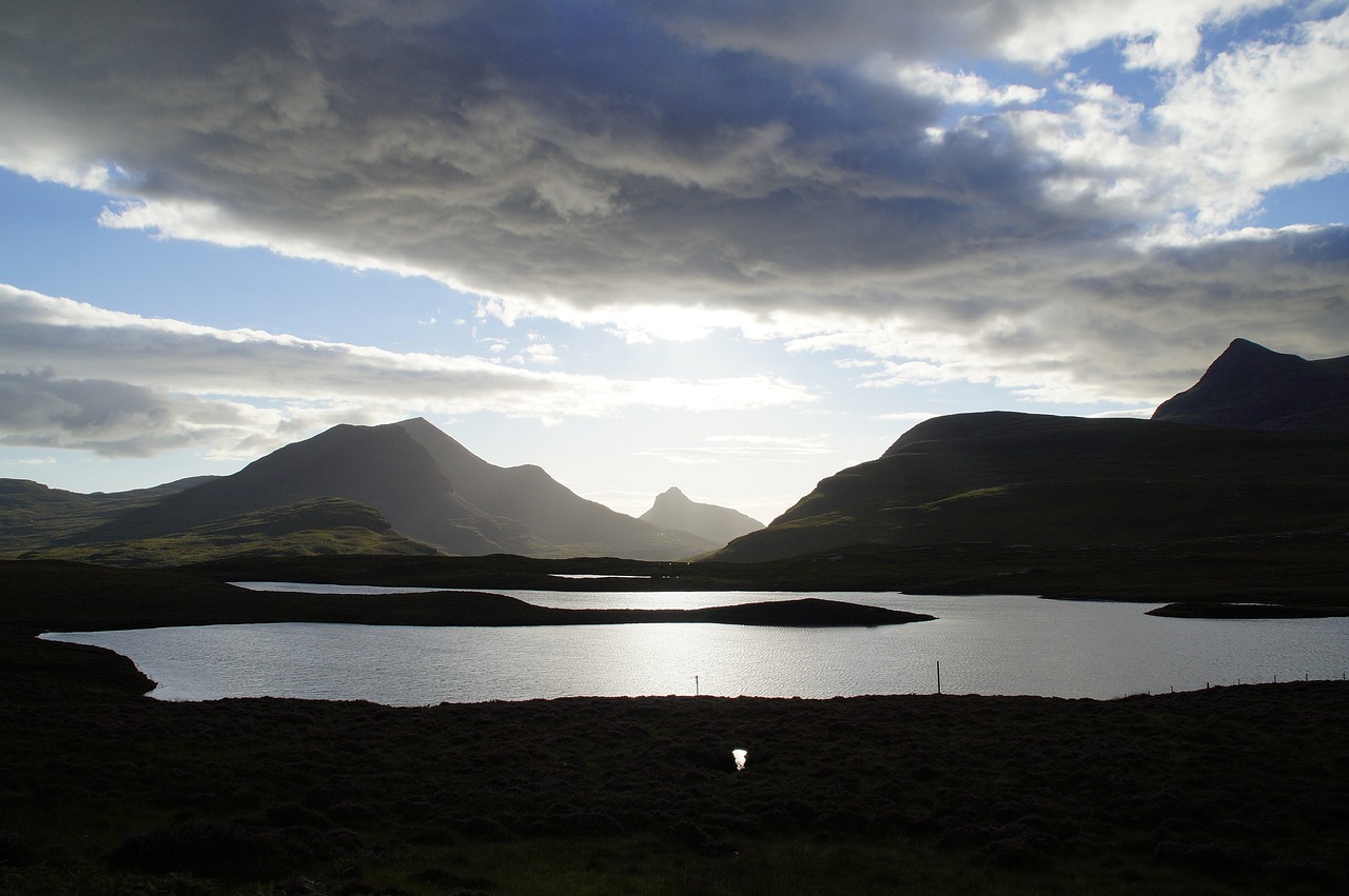 hole  highlands and islands  abendstimmung free photo