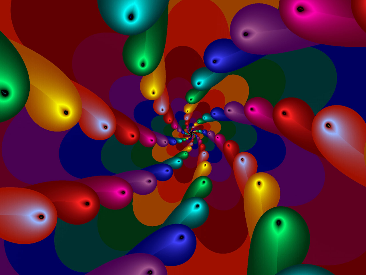 colourful fractal holey free photo