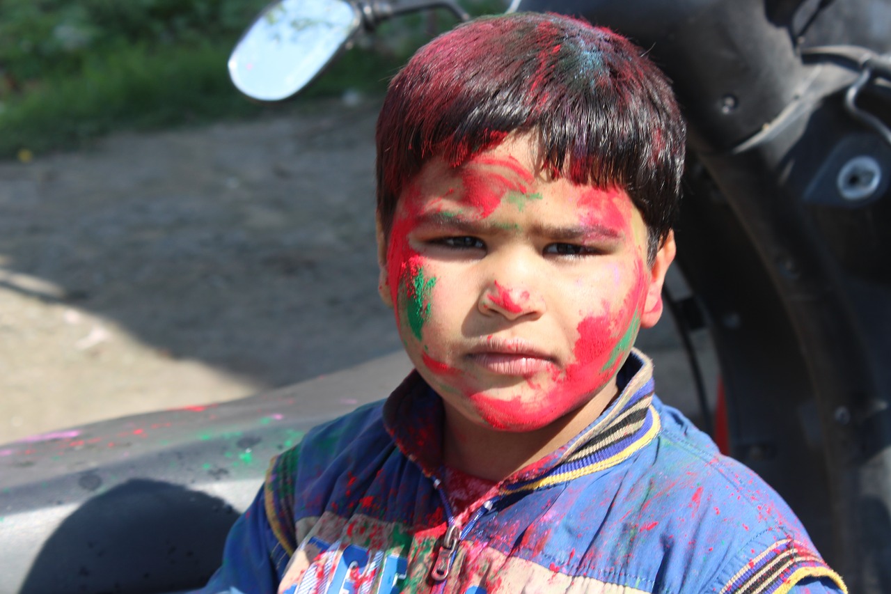 holi children festival free photo