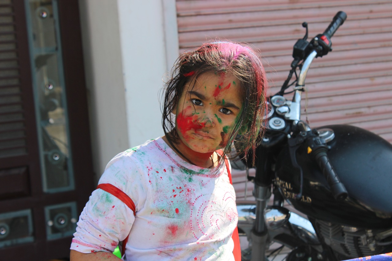 holi children festival free photo