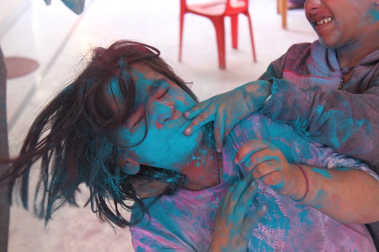 holi children festival free photo