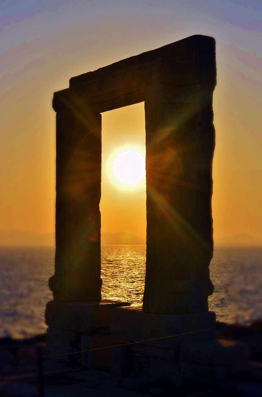 holiday greece sunset free photo