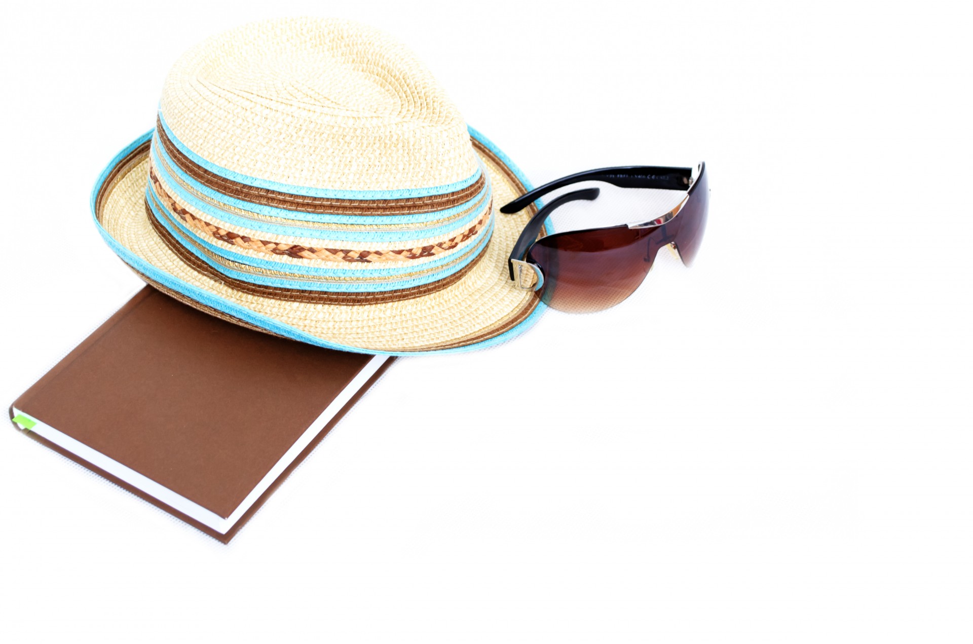 hat sunglasses book free photo