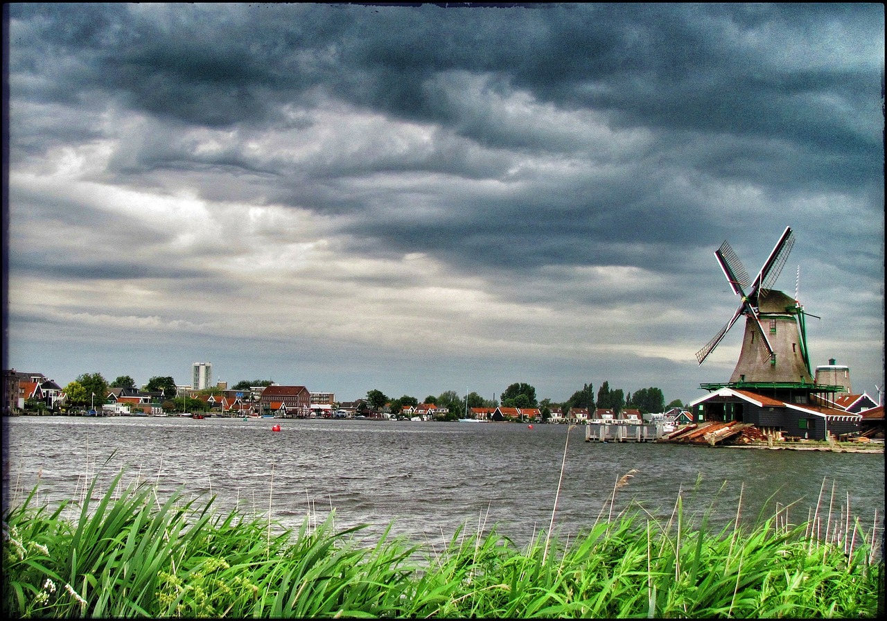 holland zaanse schans windmill free photo