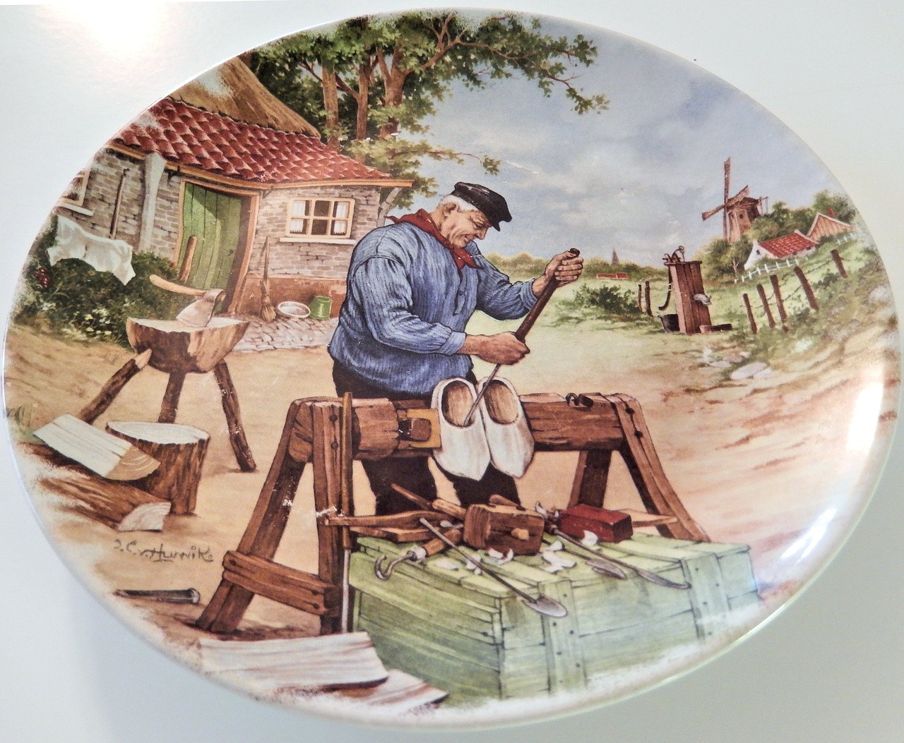 holland plate hand decorated royal schwabap free photo