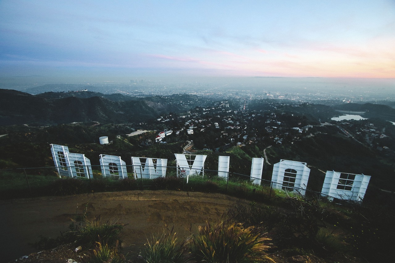 hollywood aerial urban free photo