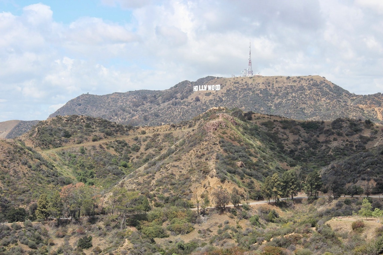 hollywood sign field free photo