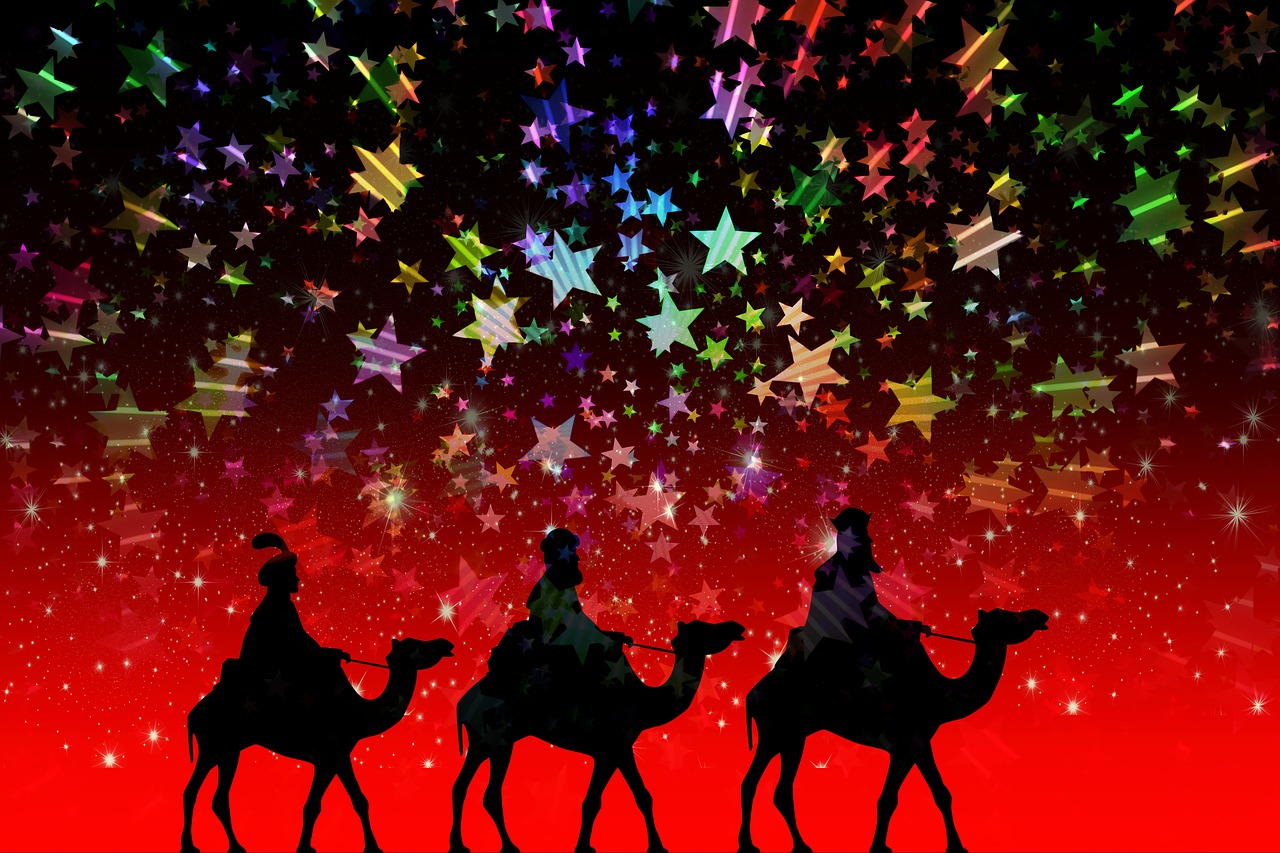 holy three kings  camels  ride free photo