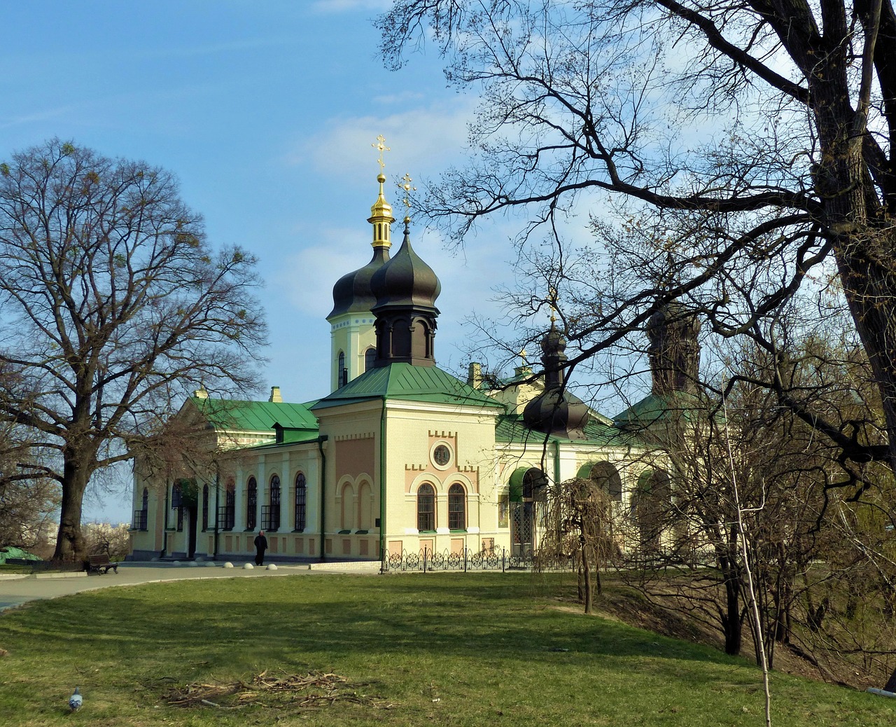 holy trinity ioninsky monastery  kiev  ukraine free photo