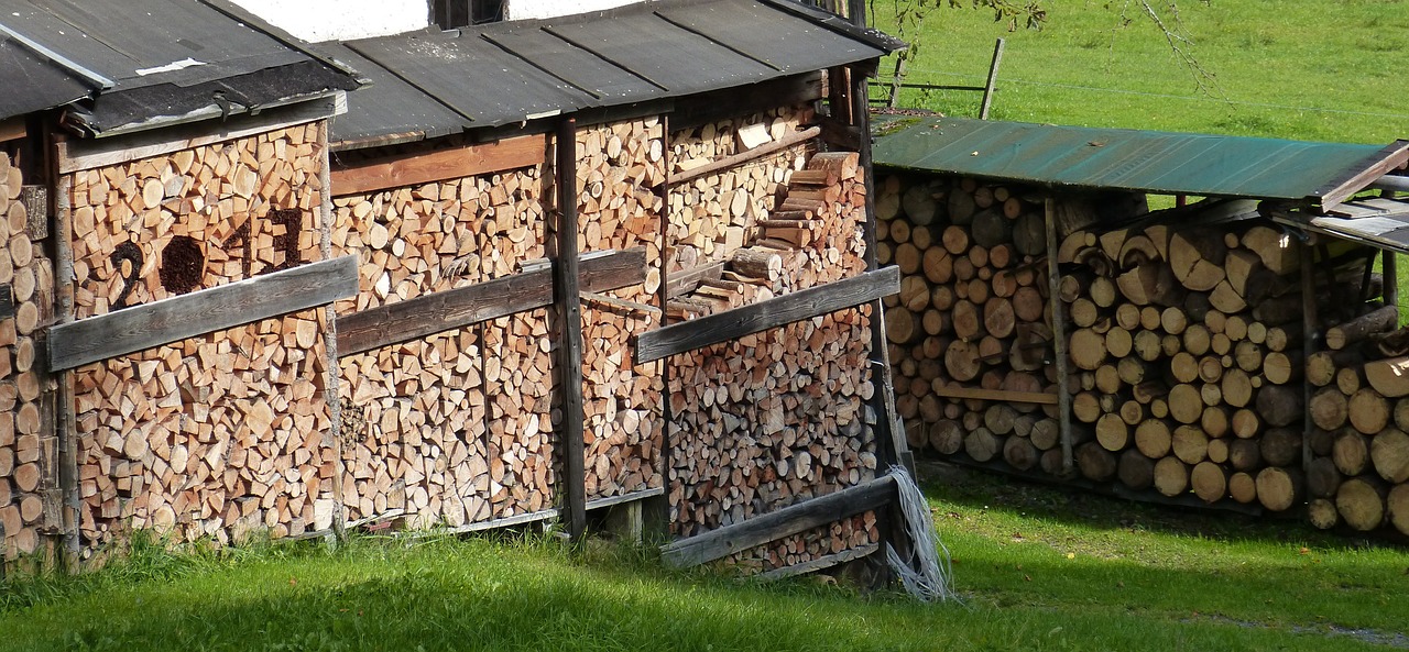 holzstapel firewood storage free photo