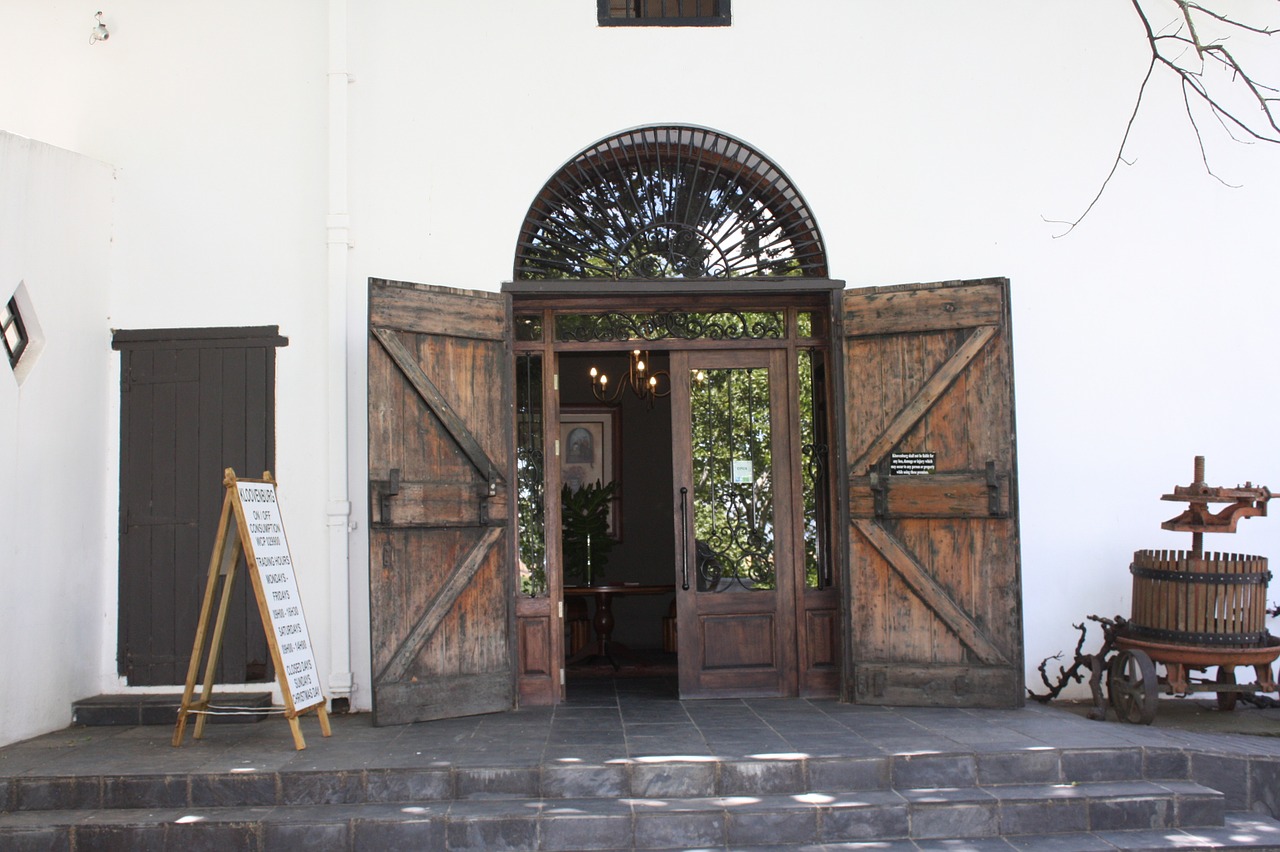 home entrance winery door free photo