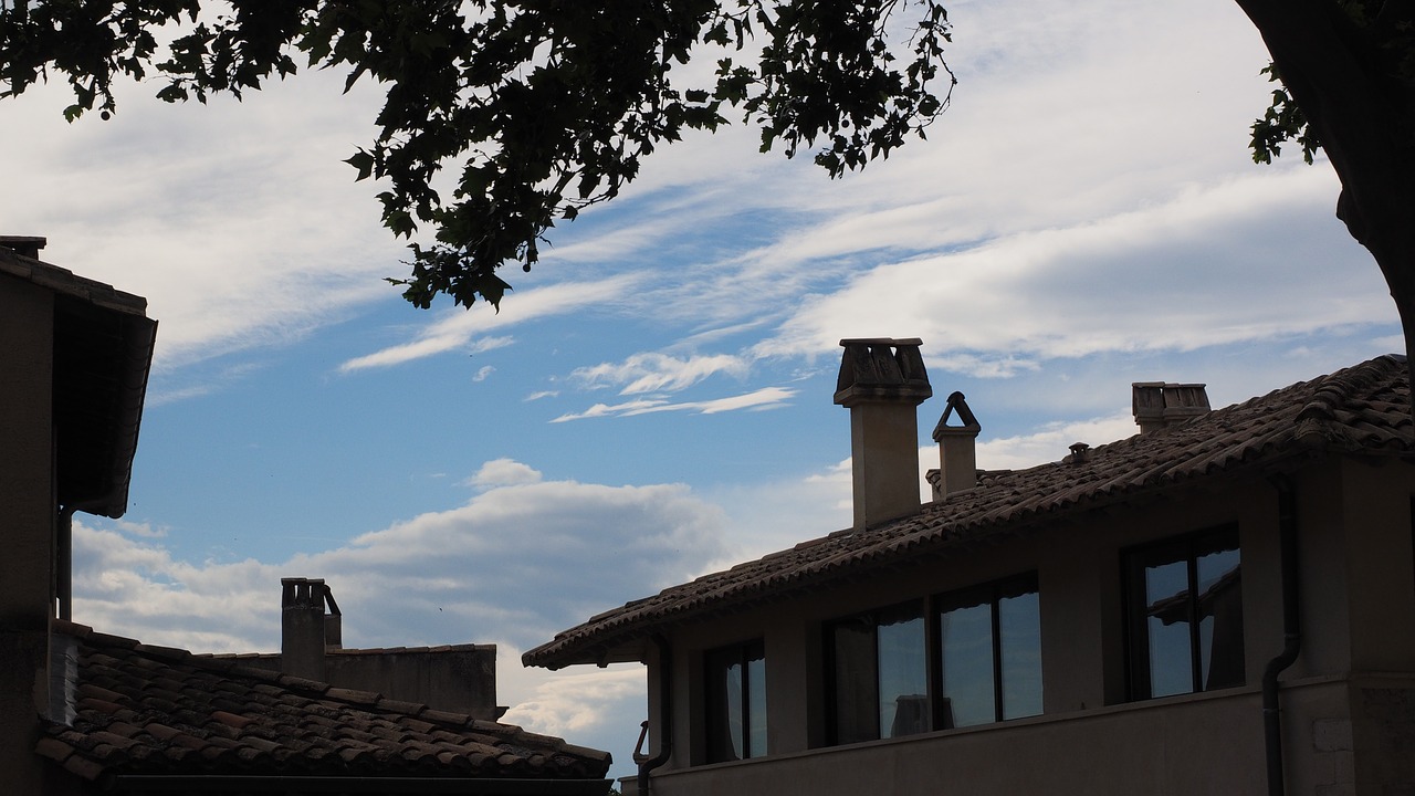 home house roof fireplace free photo