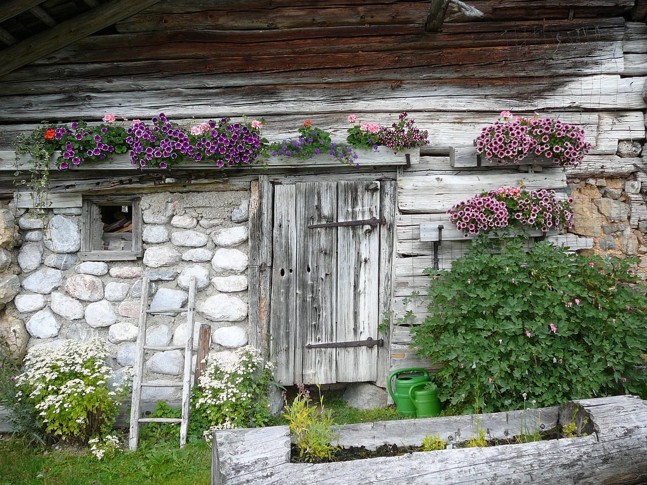 home hut mountains free photo