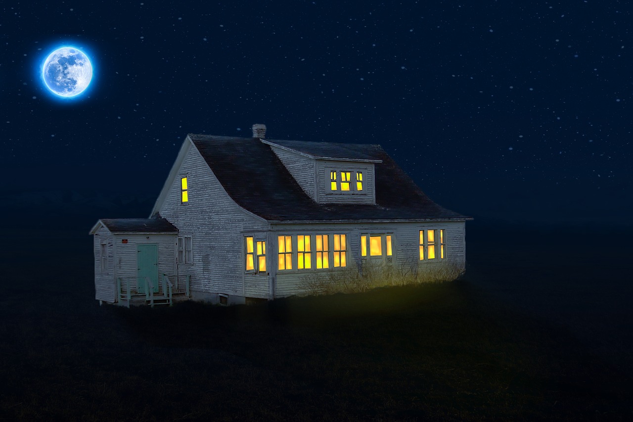 home illuminated night free photo