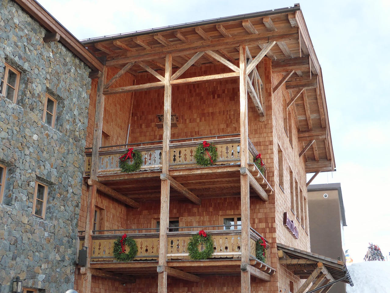 home wood porch architecture free photo