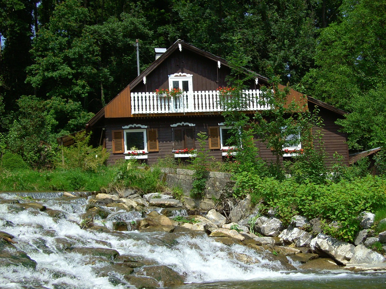 home waterfall romantic free photo