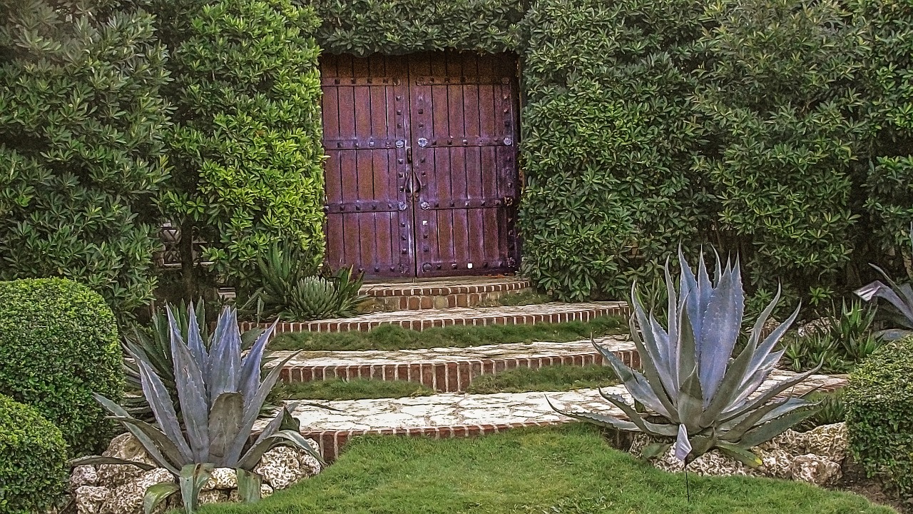 home garden wood gate free photo