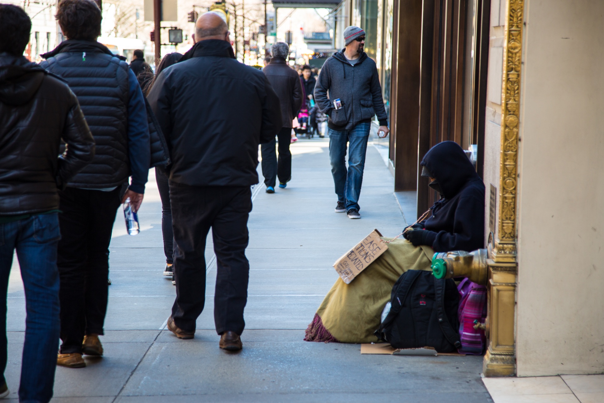 homeless man help free photo