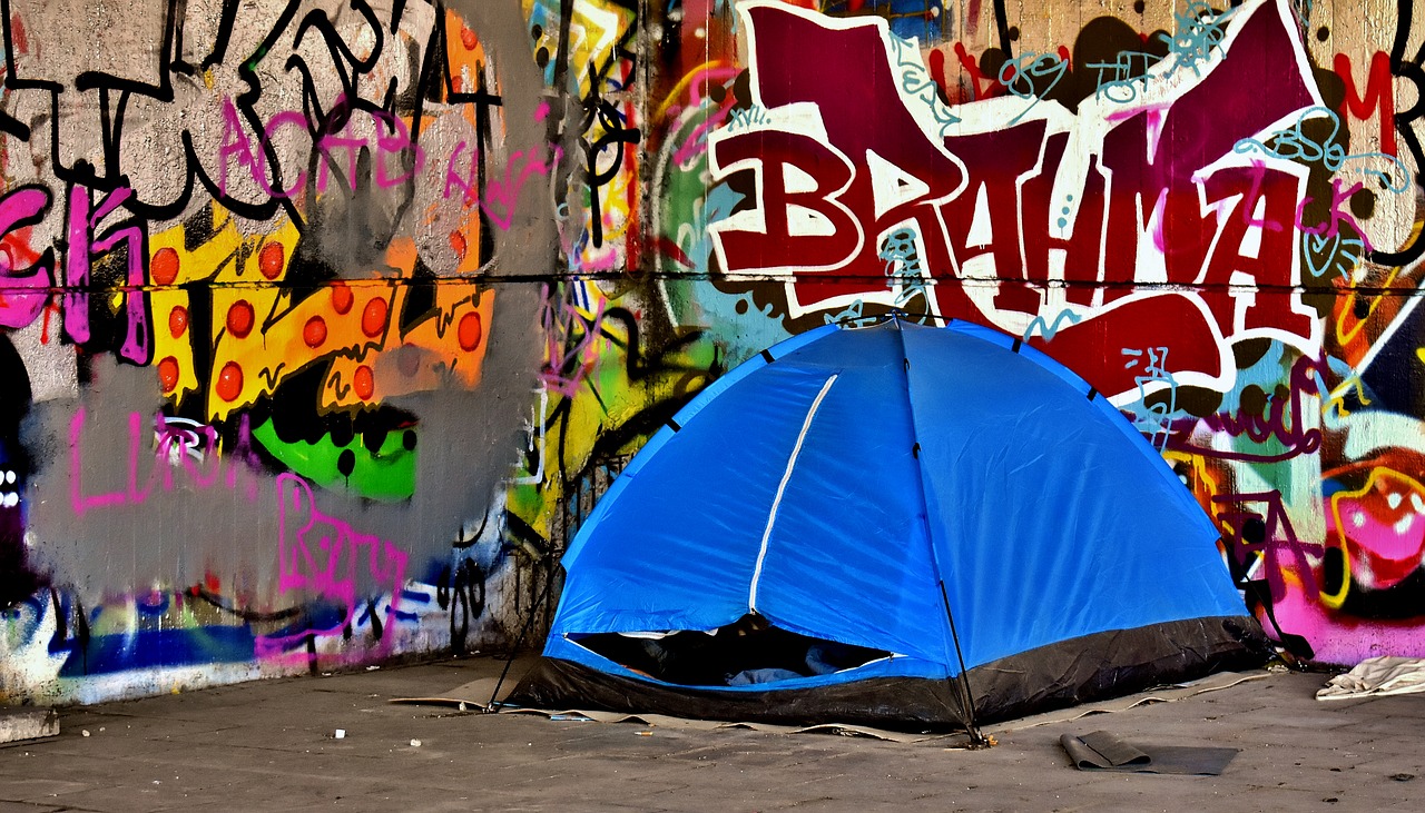 homeless  place to sleep  tent free photo