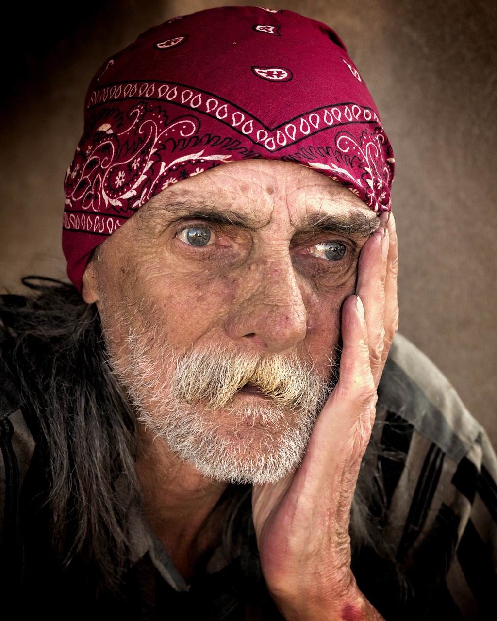homeless man color free photo