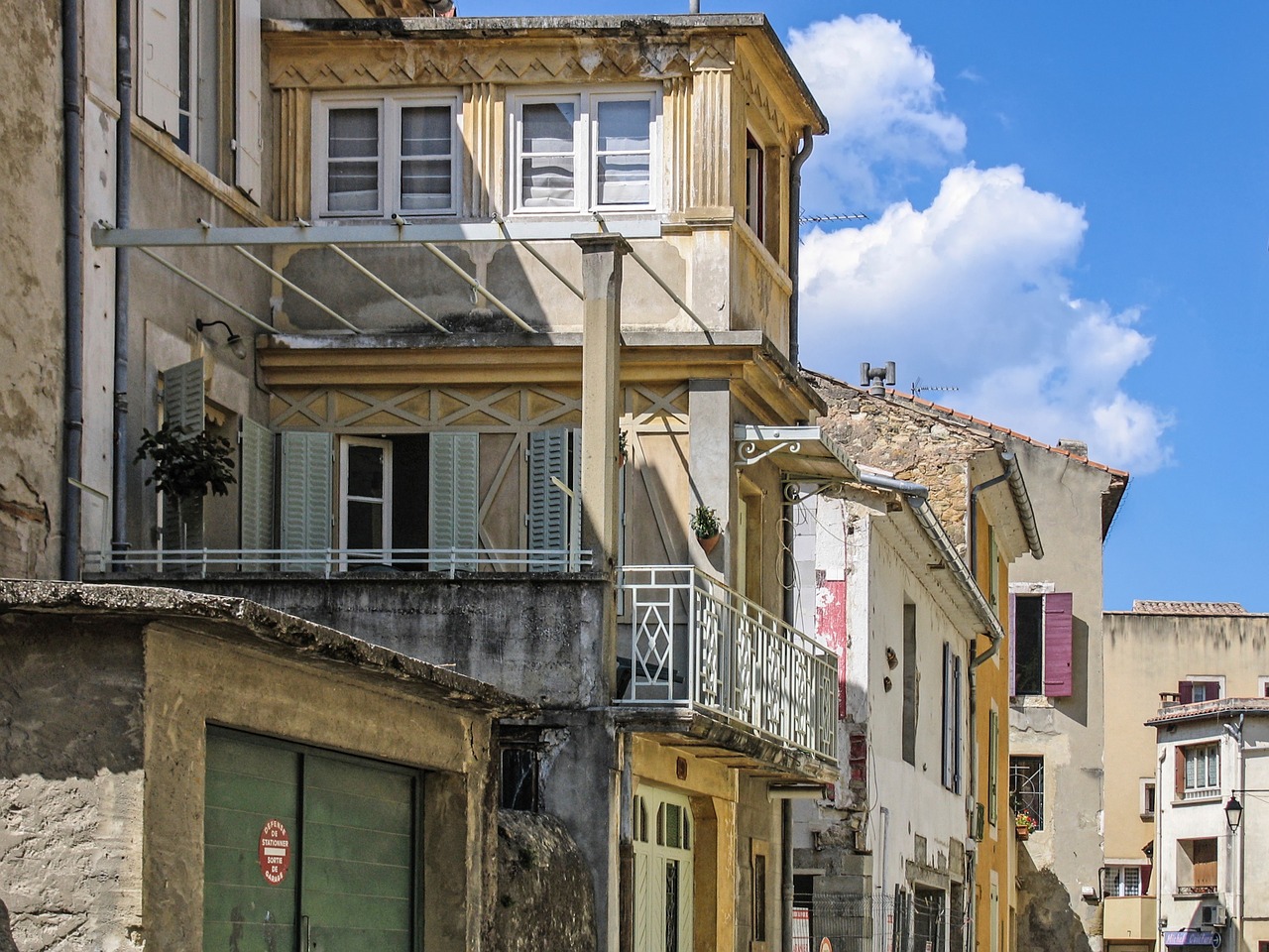 homes old houses balcony free photo