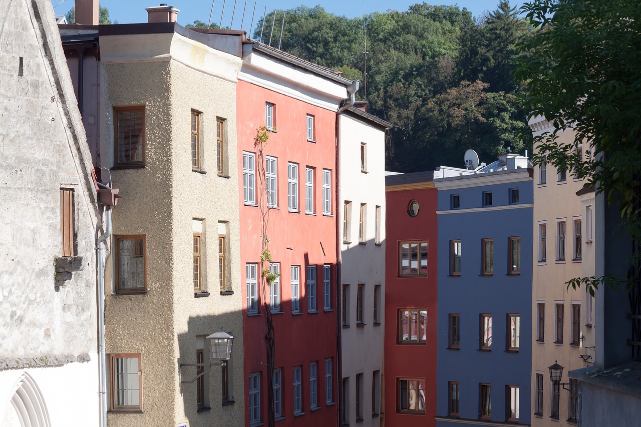 homes facades colorful free photo