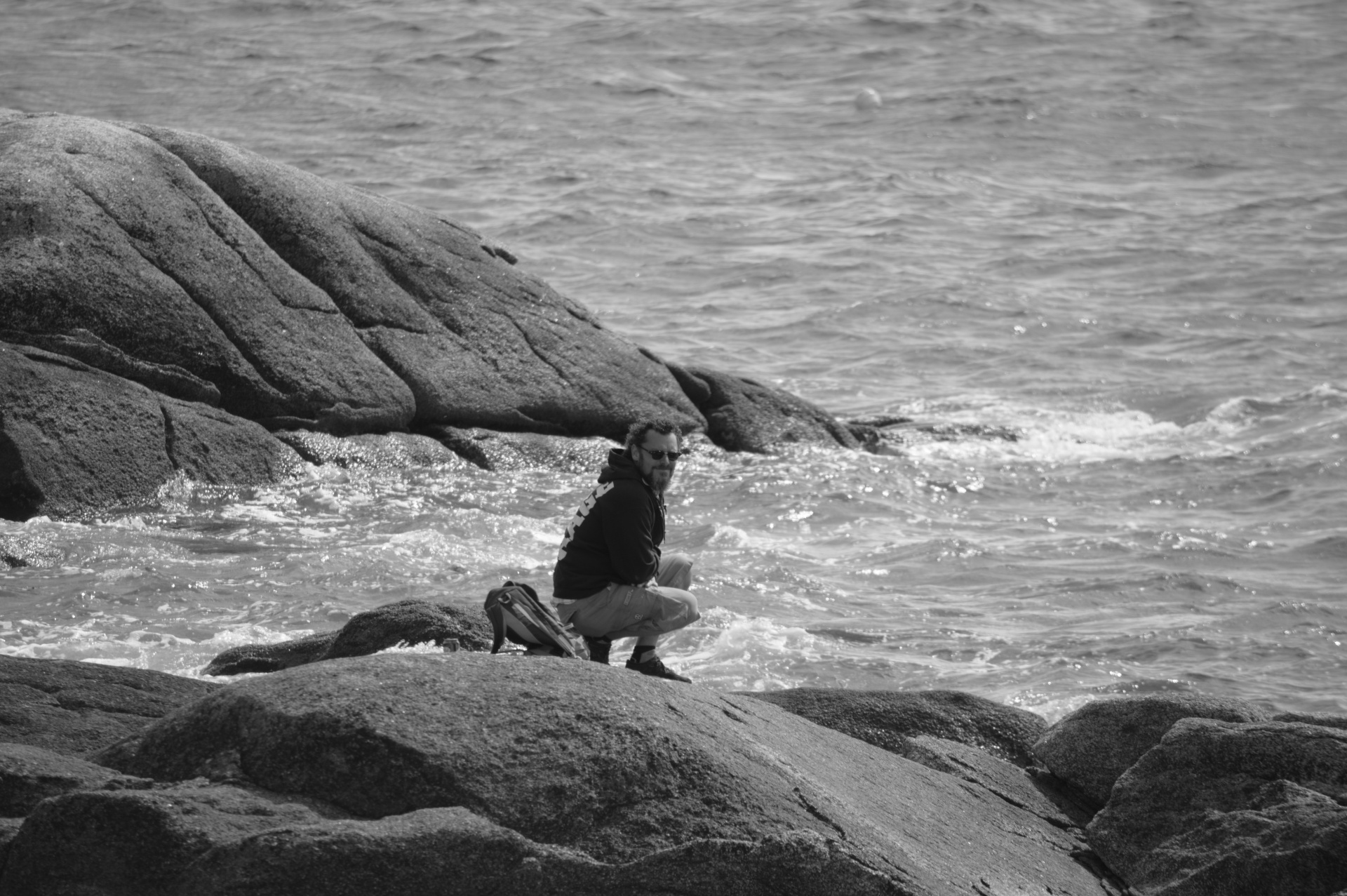 man solitude sea free photo