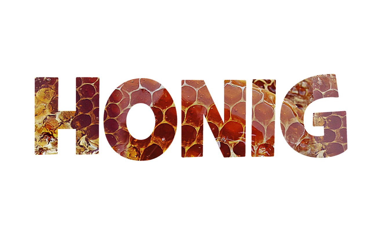 honey lettering texture free photo