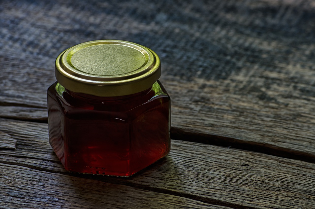 honey jar wood free photo