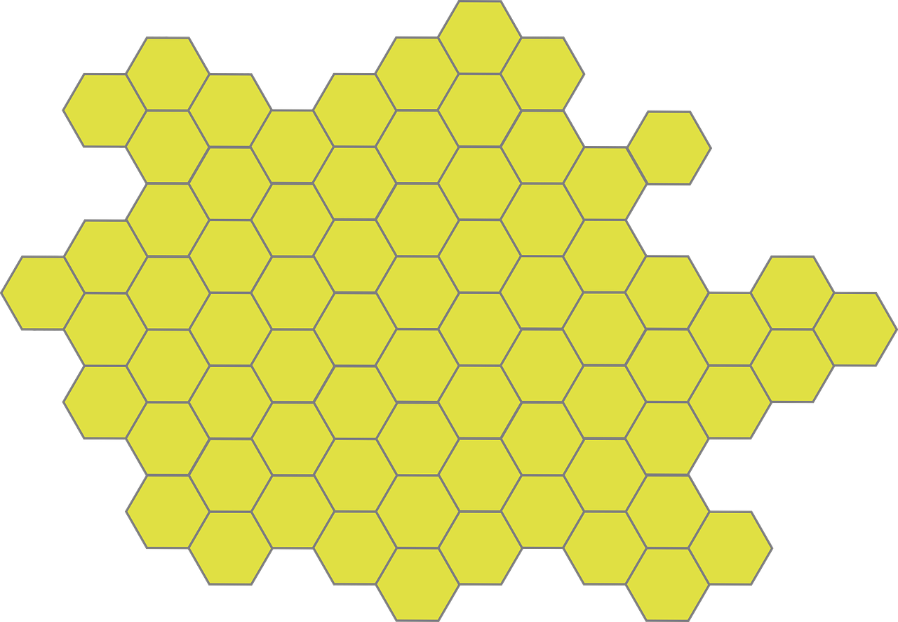 honeycomb hexagon yellow free photo