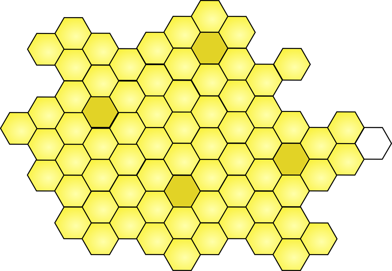 honeycomb yellow design free photo