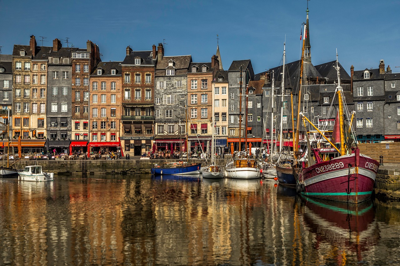 honfleur tourism port free photo