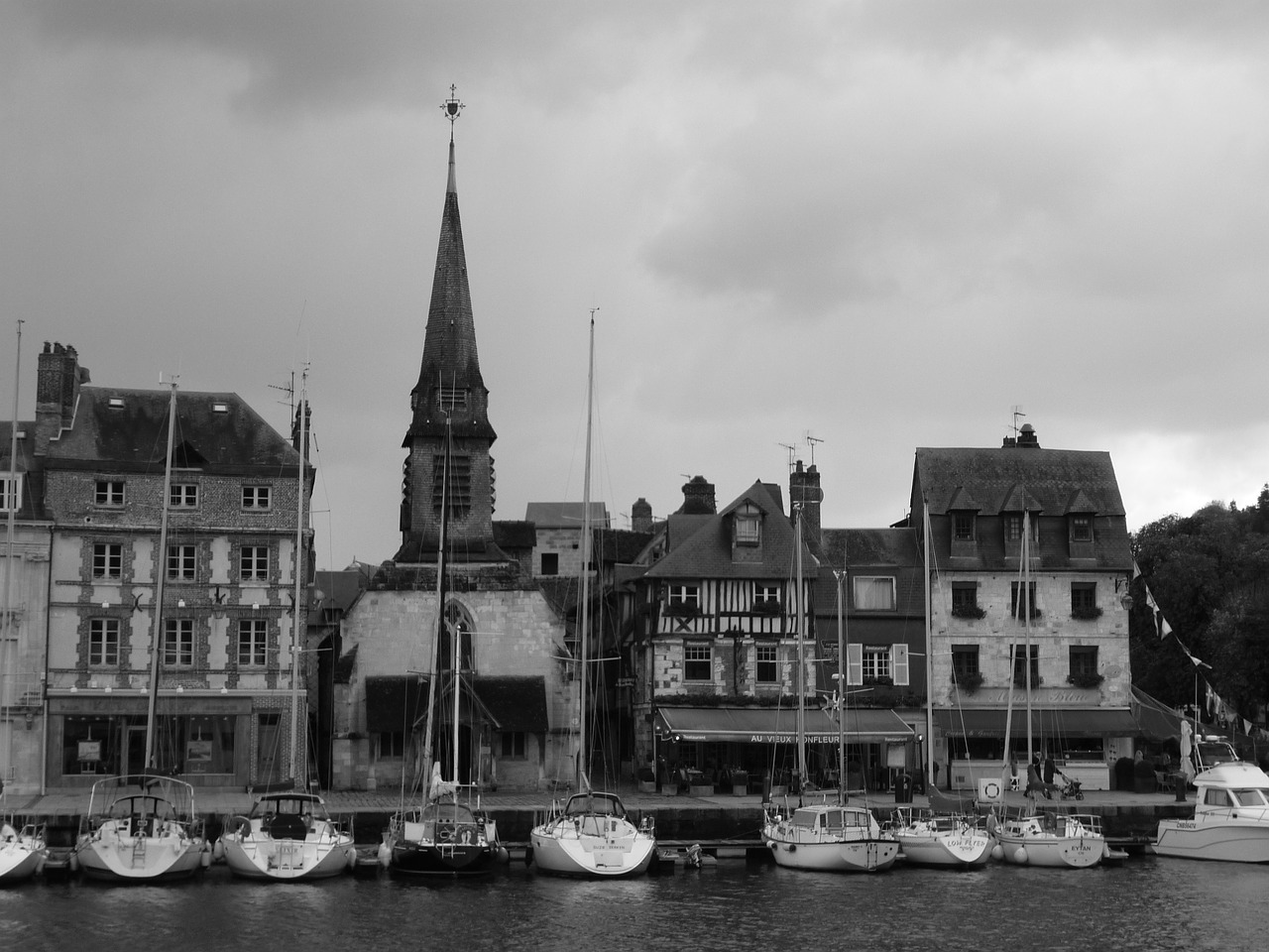 honfleur  port  boats free photo