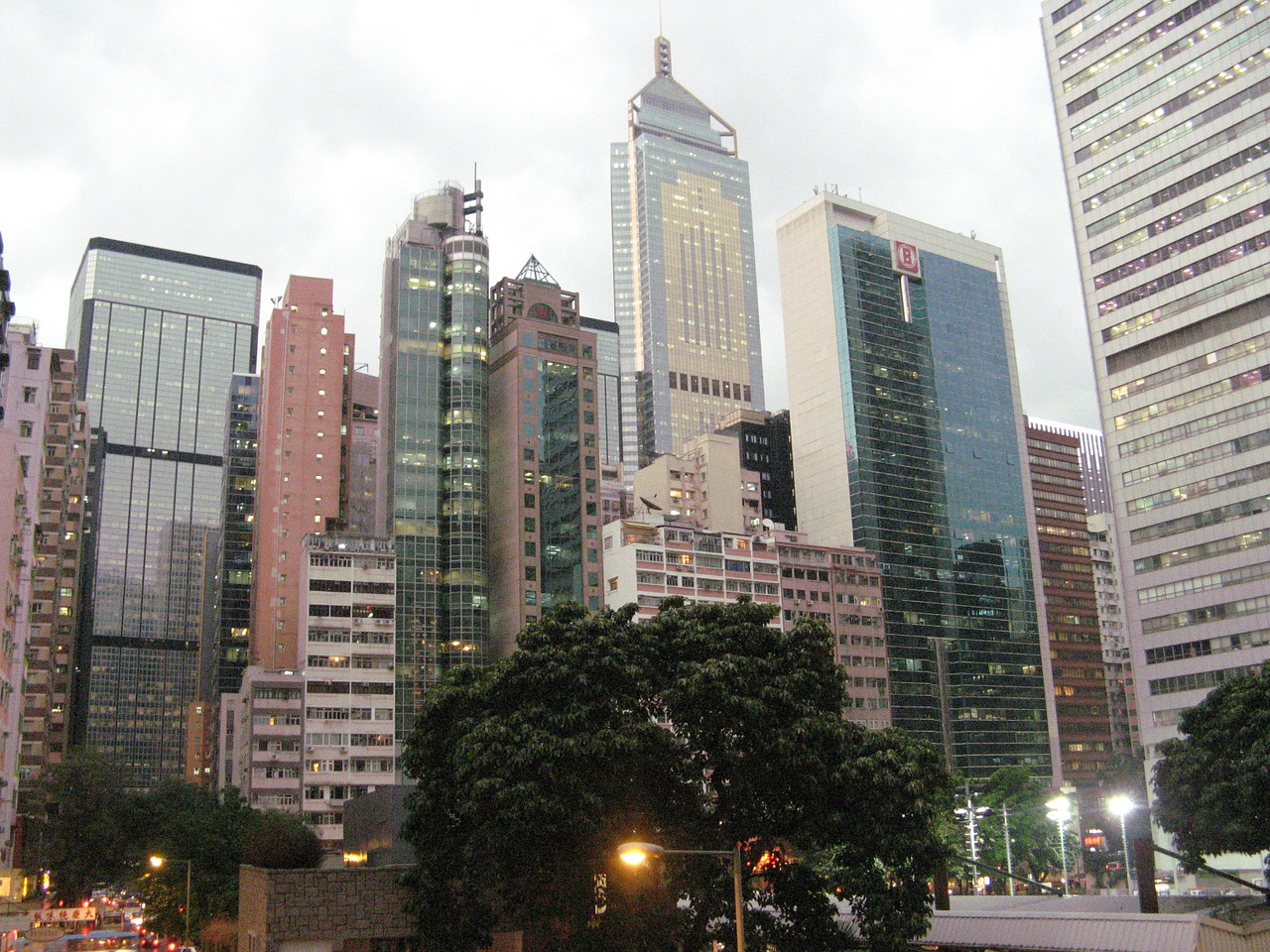 hong kong skyscrapers buildings free photo