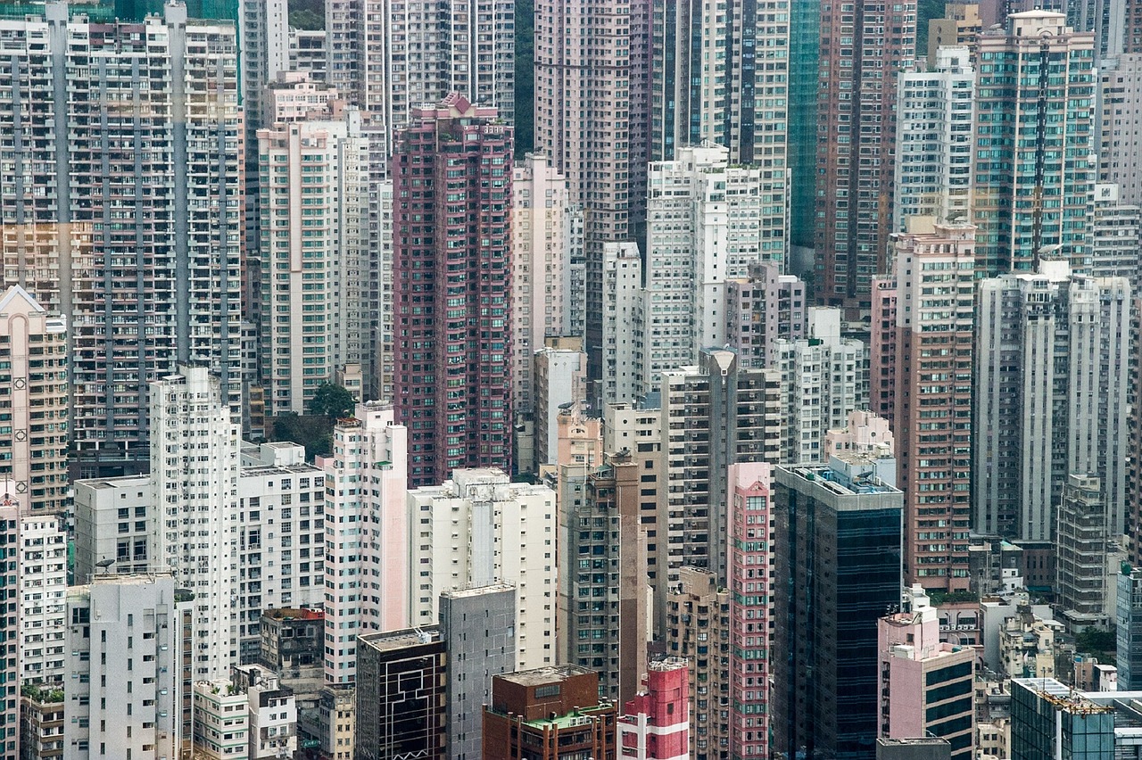 hong kong skyline cityscape free photo