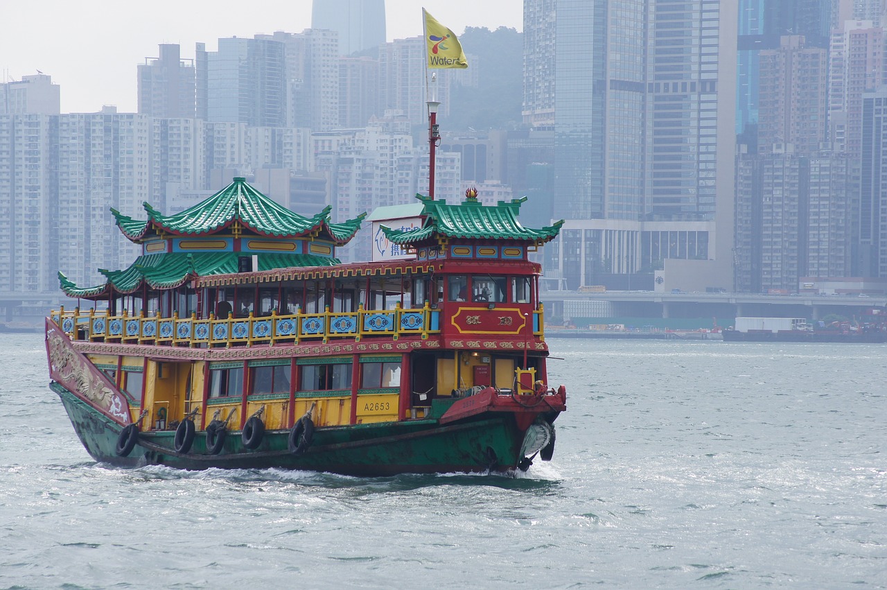 hong kong sea ship free photo