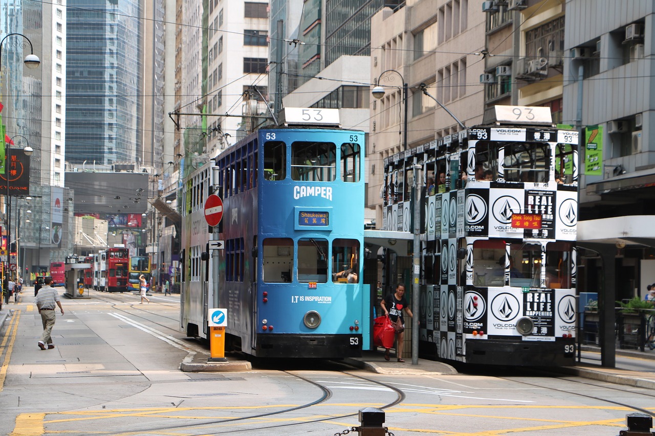 hong kong tram ding ding free photo