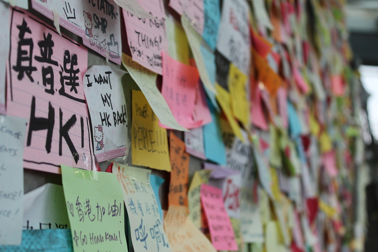 hong kong umbrella movement asia free photo
