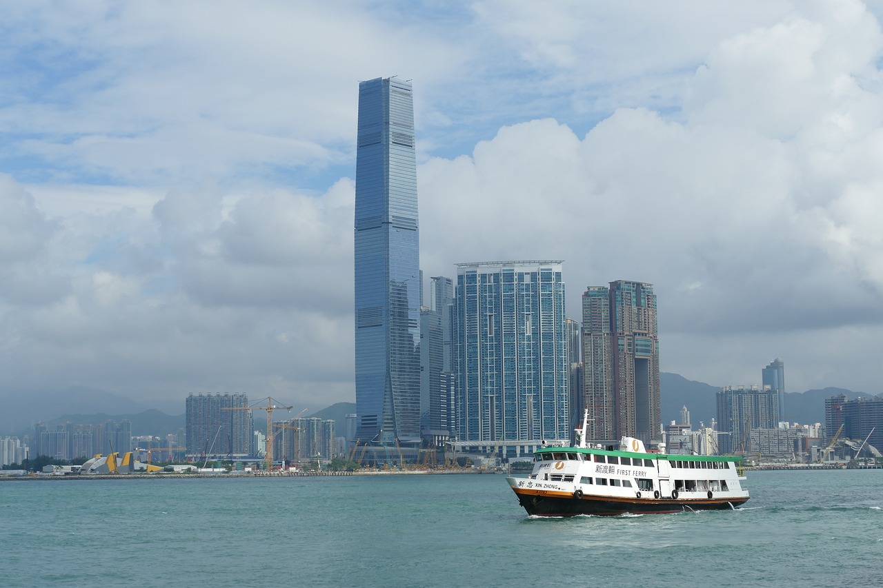 hong kong china skyscraper free photo