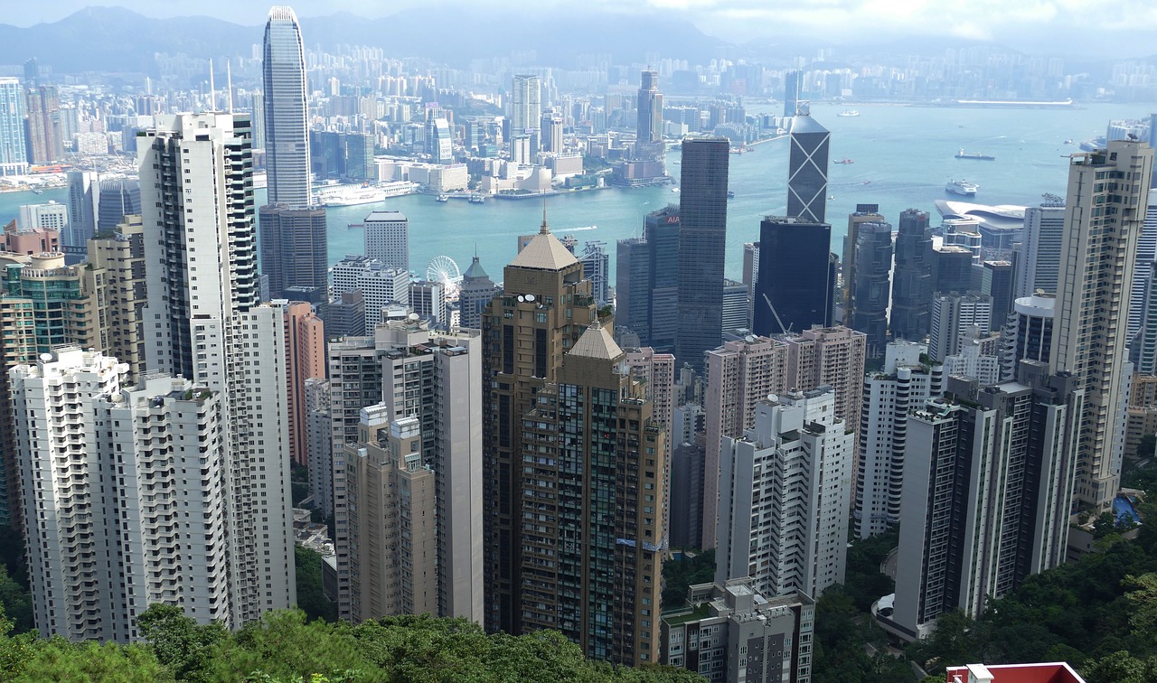 hong kong china skyscraper free photo