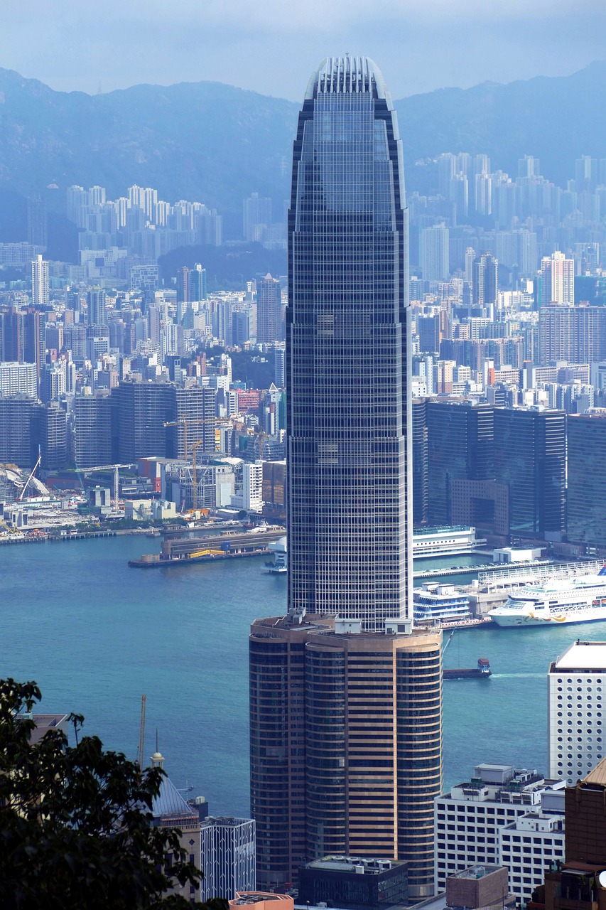 hong kong china skyscraper free photo