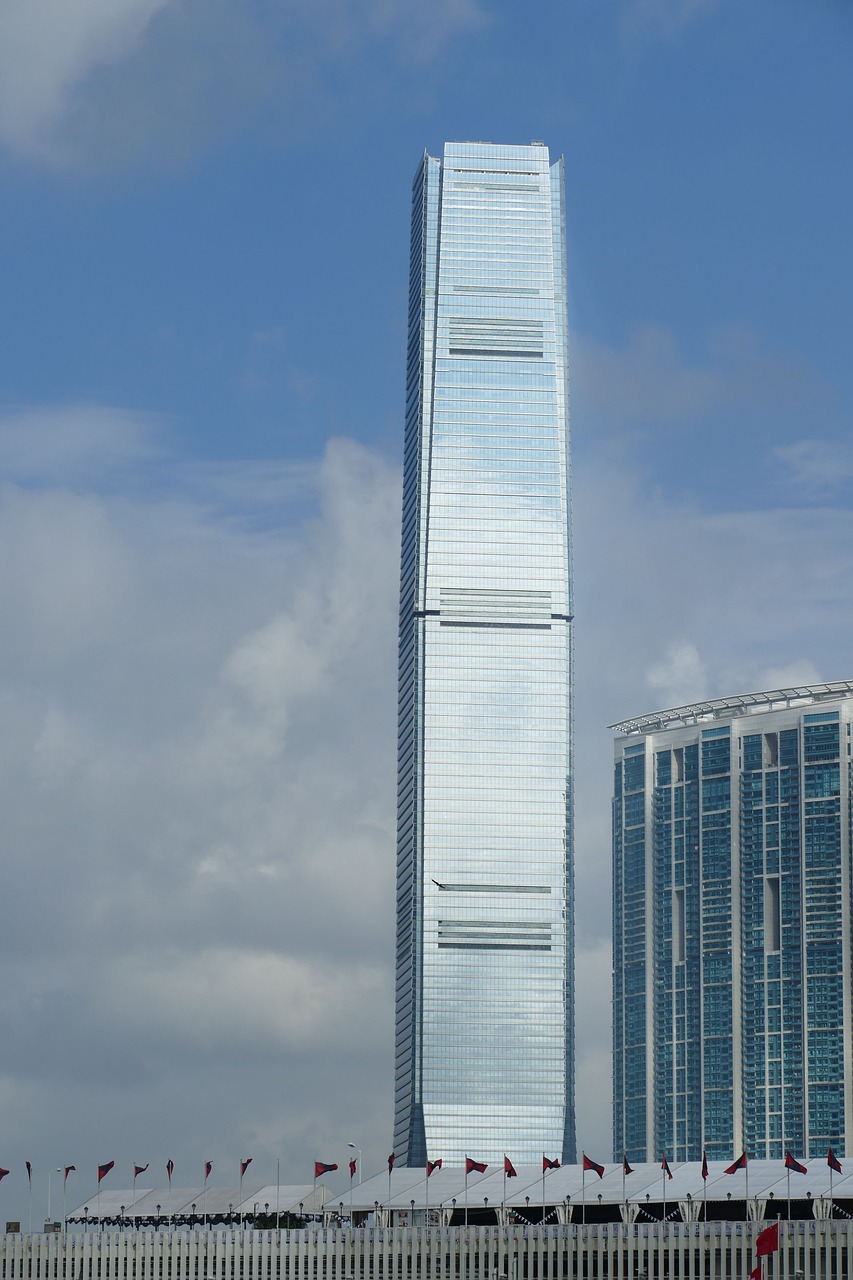 hong kong china skyscraper free photo