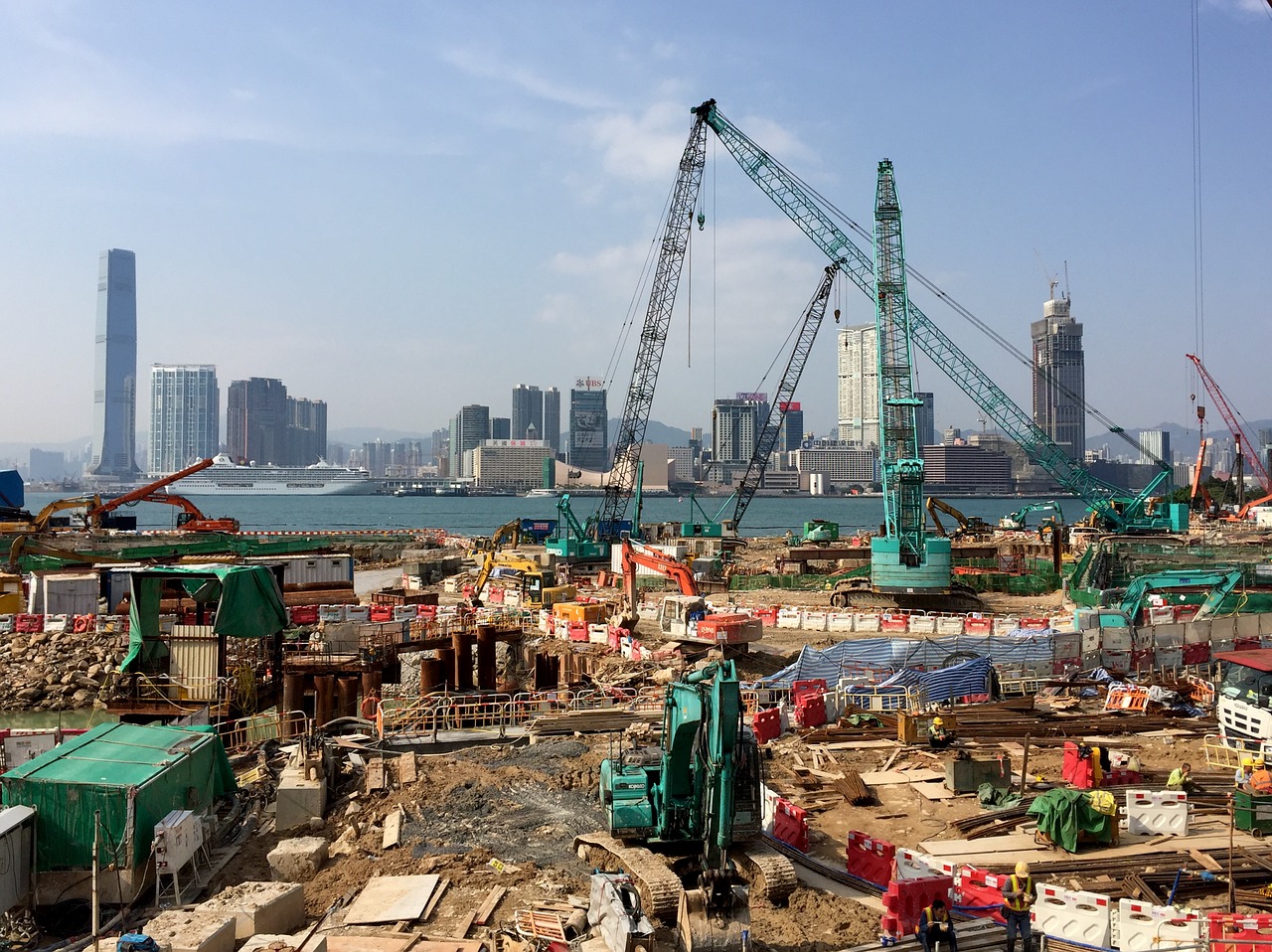 hong kong building site architecture free photo