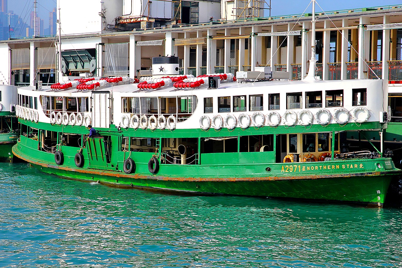 hong kong ferry ships free photo