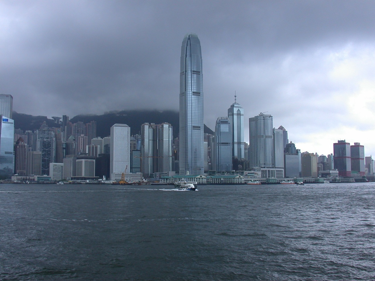 hong kong skyline china free photo