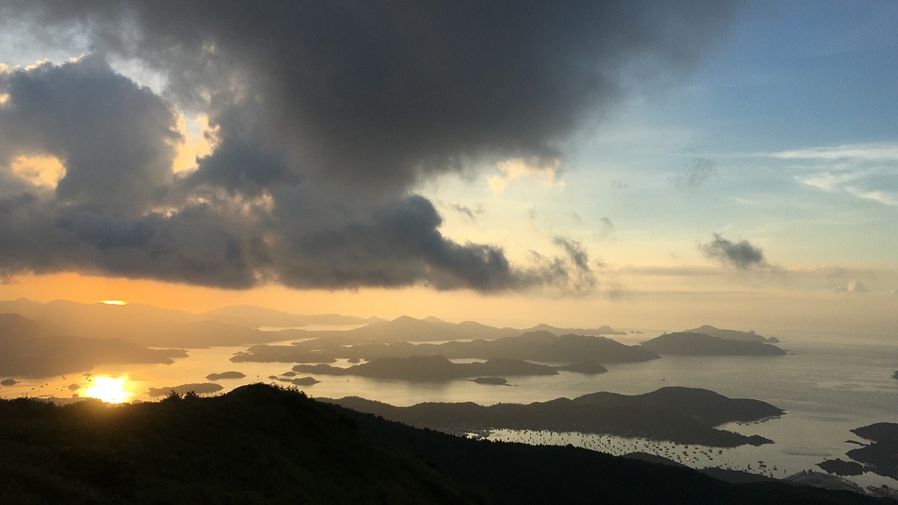 hong kong west buffalo hill dawn free photo