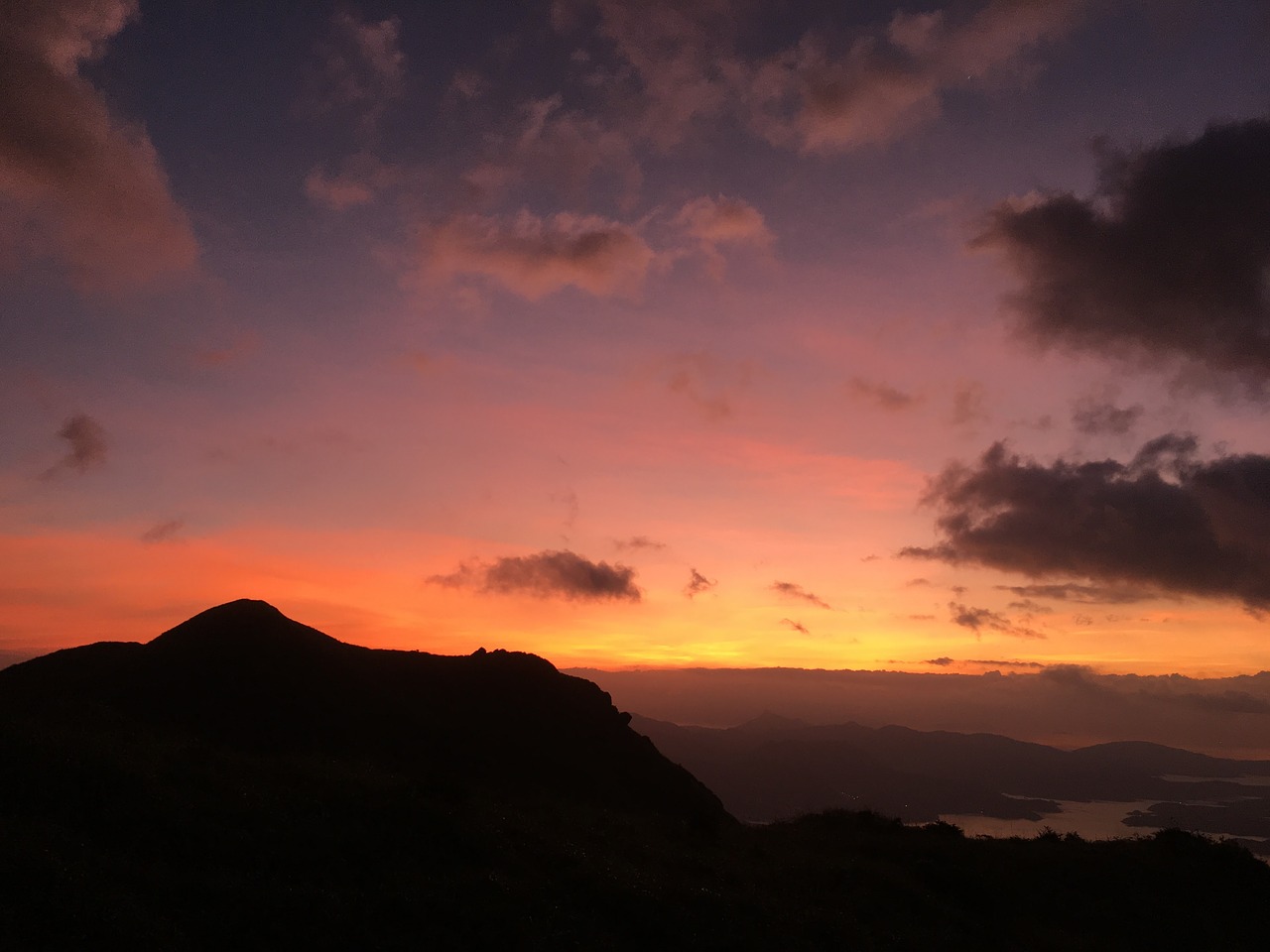 hong kong west buffalo hill dawn free photo