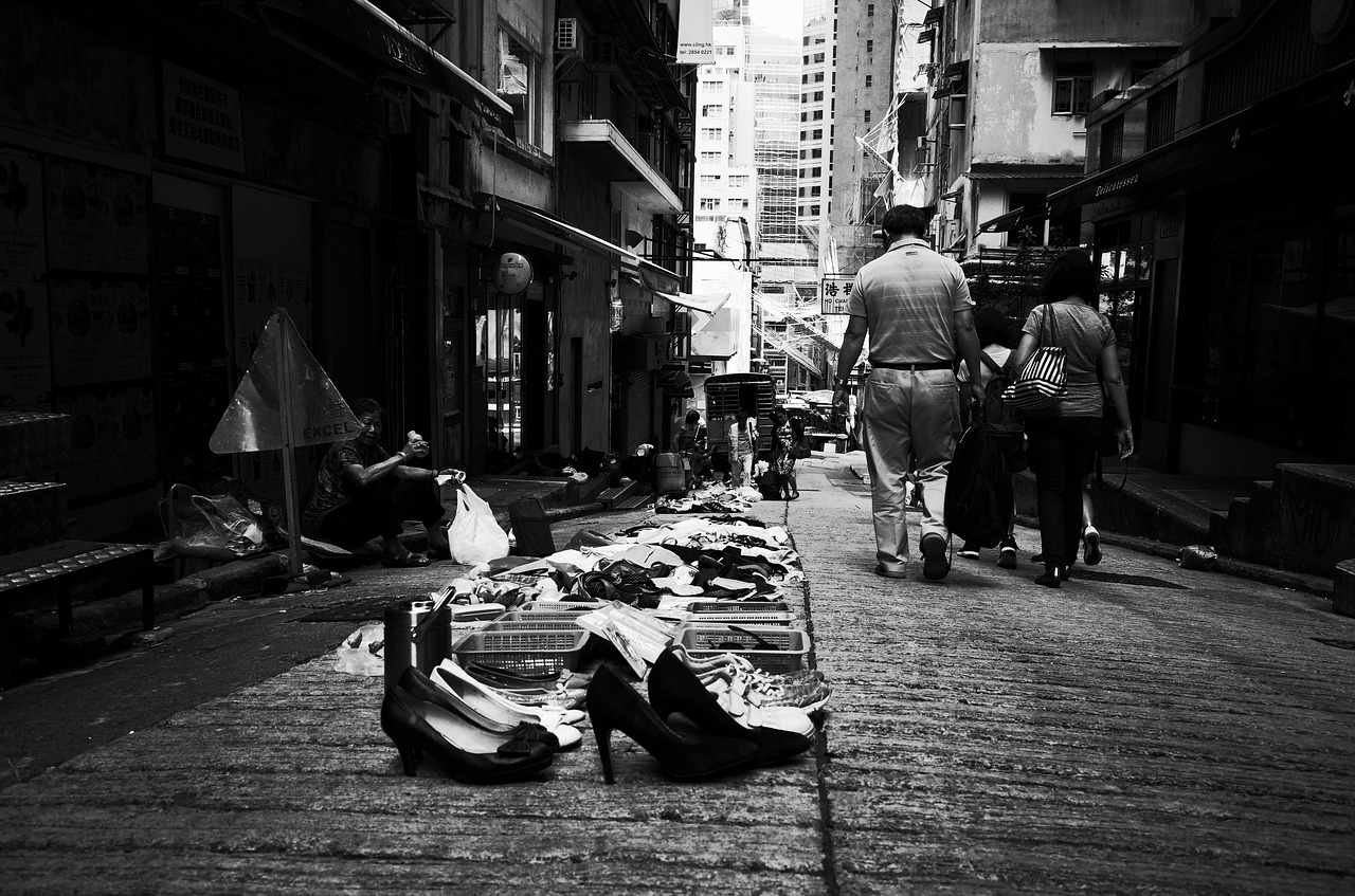 hong kong  black  black and white free photo