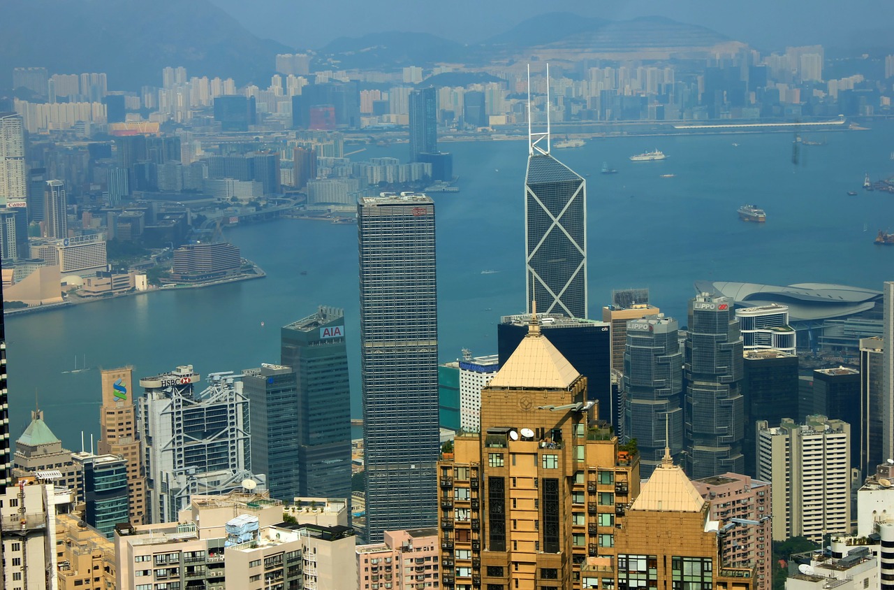 hong kong china buildings free photo