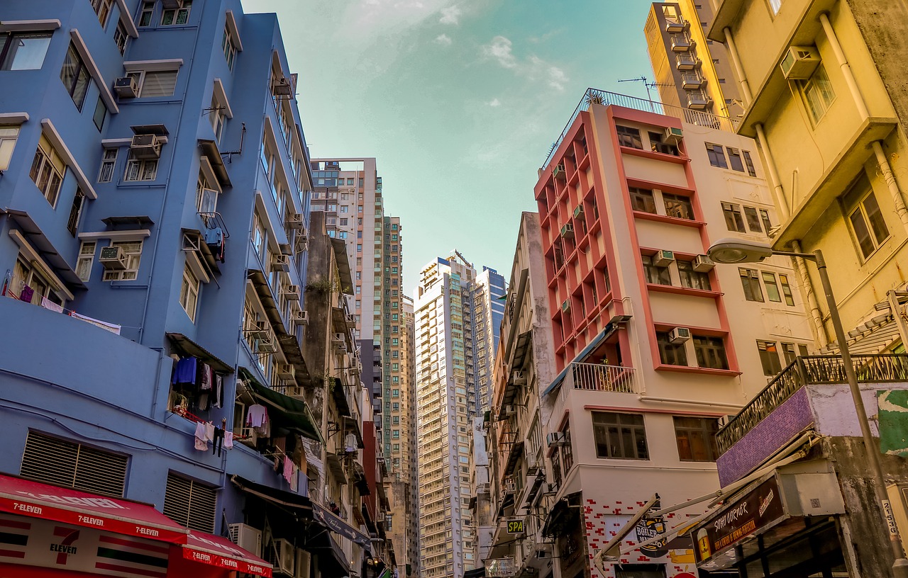 hong kong  city  building free photo